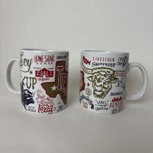 2 TEXAS Primitives by Kathy LOL Made You Smile Country Cup Mug LARGE White Rodeo